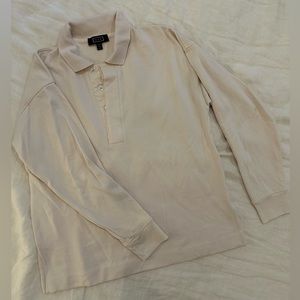 AYR - The Cool Polo - size Small - color: Seashell (off white)